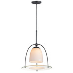 Focal Point Pendant - Black / Satin White