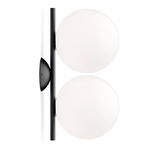 IC Double Wall / Ceiling Light - Black / Opal