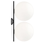 IC Double Wall / Ceiling Light - Black / Opal