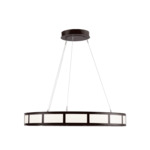 Carlyle Metro Chandelier - Flat Bronze / White