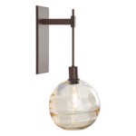 Terra Tempo Wall Sconce - Flat Bronze / Optic Amber