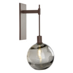 Terra Tempo Wall Sconce - Flat Bronze / Optic Smoke