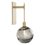 Terra Tempo Wall Sconce - Gilded Brass / Optic Smoke