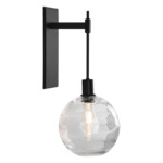 Terra Tempo Wall Sconce - Matte Black / Optic Clear