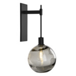 Terra Tempo Wall Sconce - Matte Black / Optic Smoke