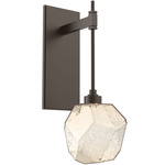 Gem Tempo Wall Sconce - Flat Bronze / Amber