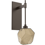 Gem Tempo Wall Sconce - Flat Bronze / Bronze