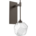 Gem Tempo Wall Sconce - Flat Bronze / Clear