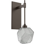 Gem Tempo Wall Sconce - Flat Bronze / Smoke