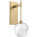Gem Tempo Wall Sconce - Gilded Brass / Clear
