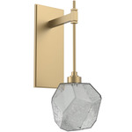 Gem Tempo Wall Sconce - Gilded Brass / Smoke