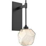 Gem Tempo Wall Sconce - Matte Black / Amber