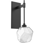 Gem Tempo Wall Sconce - Matte Black / Clear