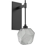 Gem Tempo Wall Sconce - Matte Black / Smoke