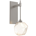 Gem Tempo Wall Sconce - Metallic Beige Silver / Amber