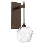 Gem Tempo Wall Sconce - Flat Bronze / Clear