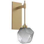 Gem Tempo Wall Sconce - Gilded Brass / Smoke