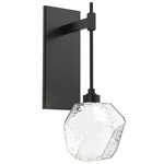 Gem Tempo Wall Sconce - Matte Black / Clear