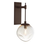 Aster Tempo Wall Sconce - Flat Bronze / Amber