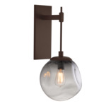 Aster Tempo Wall Sconce - Flat Bronze / Smoke