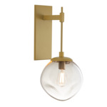Aster Tempo Wall Sconce - Gilded Brass / Amber
