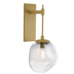 Aster Tempo Wall Sconce - Gilded Brass / Clear