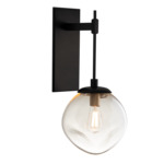 Aster Tempo Wall Sconce - Matte Black / Amber