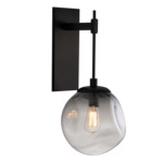 Aster Tempo Wall Sconce - Matte Black / Smoke