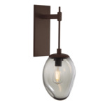 Meteo Tempo Wall Sconce - Flat Bronze / Smoke