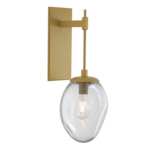 Meteo Tempo Wall Sconce - Gilded Brass / Clear