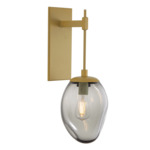 Meteo Tempo Wall Sconce - Gilded Brass / Smoke
