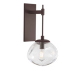 Nova Tempo Wall Sconce - Flat Bronze / Clear