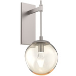 Aster Gem Tempo Wall Sconce - Beige Silver / Amber Geo