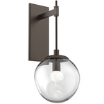 Aster Gem Tempo Wall Sconce - Flat Bronze / Clear Floret