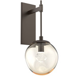 Aster Gem Tempo Wall Sconce - Flat Bronze / Amber Zircon