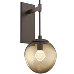Aster Gem Tempo Wall Sconce - Flat Bronze / Bronze Zircon