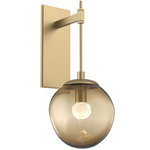 Aster Gem Tempo Wall Sconce - Gilded Brass / Bronze Floret