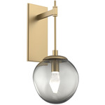 Aster Gem Tempo Wall Sconce - Gilded Brass / Smoke Geo