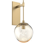 Aster Gem Tempo Wall Sconce - Gilded Brass / Amber Zircon