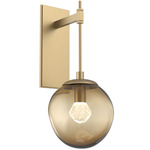 Aster Gem Tempo Wall Sconce - Gilded Brass / Bronze Zircon