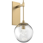 Aster Gem Tempo Wall Sconce - Gilded Brass / Clear Zircon