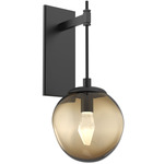 Aster Gem Tempo Wall Sconce - Matte Black / Bronze Geo