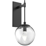 Aster Gem Tempo Wall Sconce - Matte Black / Clear Geo