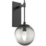 Aster Gem Tempo Wall Sconce - Matte Black / Smoke Geo