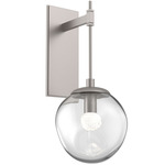 Aster Gem Tempo Wall Sconce - Beige Silver / Clear Floret