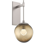 Aster Gem Tempo Wall Sconce - Beige Silver / Bronze Zircon