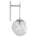 Aster Gem Tempo Wall Sconce - Beige Silver / Clear Zircon