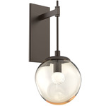 Aster Gem Tempo Wall Sconce - Flat Bronze / Amber Floret