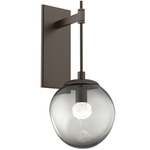 Aster Gem Tempo Wall Sconce - Flat Bronze / Smoke Floret
