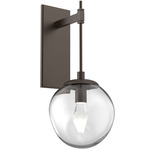 Aster Gem Tempo Wall Sconce - Flat Bronze / Clear Geo